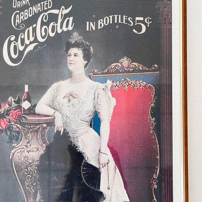 Vintage Coca-Cola Poster from Lillian Nordica, 1970s for sale at