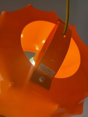 Orange Pendant Lamp with Yellow Cable from Ilka Plast for sale at