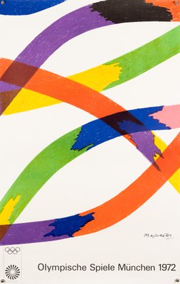 Olympia Lithograph Poster by Piero Dorazio, 1972 for sale at Pamono