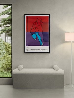 Munich Olympics Serigraph Poster by Valerio Adami, 1972 for sale