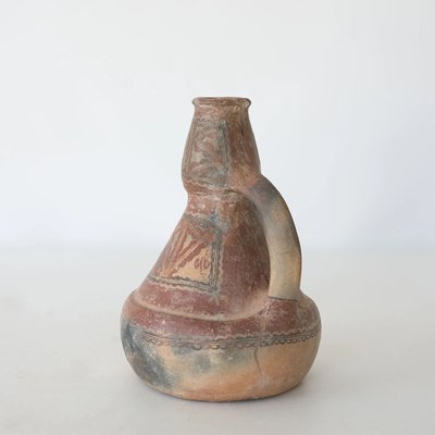 Antique Aït Chenacha Berber Kabyle Terracotta Jug, 1800s for sale
