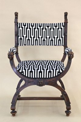 Antique Renaissance Revival X-Chair, Austria, 1860 for sale at Pamono