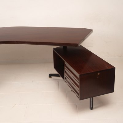 唐木平卓 [B29086] First Edition T96 Rosewood Boomerang Desk by Osvaldo Borsani for