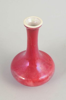 Antique Danish Slim-Necked Stoneware Vase with Deep Red Glaze from Kähler, 1890s for sale at Pamono