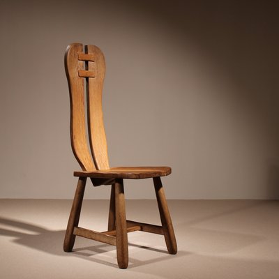 Brutalist Dining Chairs attributed to De Puydt, Belgium, 1970s