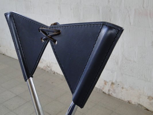 Italian Butterfly Chair with Chromed Steel Tubing and Leather by