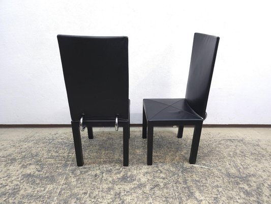 Arcadia Chairs in Leather from B&B Italia, Set of 8 for sale at Pamono
