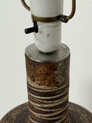 Table Lamp in Partially Glazed Stoneware by Tue Poulsen, Denmark