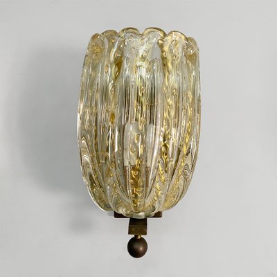 Mid-Century Italian Modern Murano Glass Wall Lamps attributed to