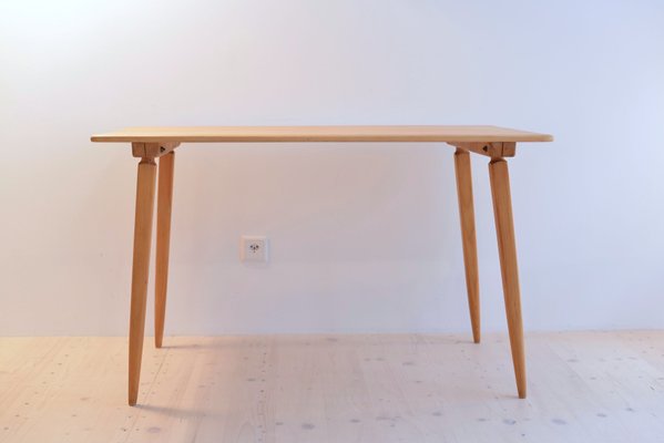 Mesa de comedor vintage de madera de pino de Jacob Müller para ... Mesa de comedor vintage de madera de pino de Jacob Müller para ...