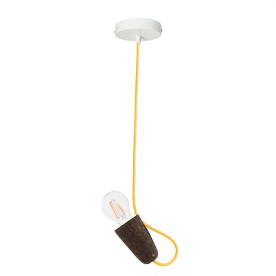 Sininho Pendant Lamp In Dark Cork With, Where Does The Yellow Wire Go On A Light Fixture