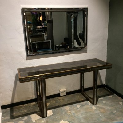 Console Table Mirror Set By Romeo Rega 1970s