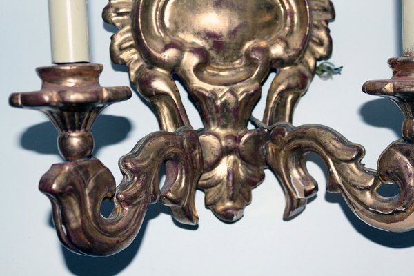 Applique Murale Dorée Élégante, Avec Abat-Jour En Verre Haut Et Bas