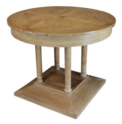 Vintage French Limed Oak Pillar Table For At Pamono Vintage French Limed Oak Pillar Table 2