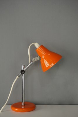 small orange table lamp