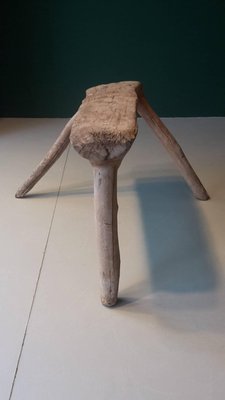 Vintage French Fir Shepherd Stool