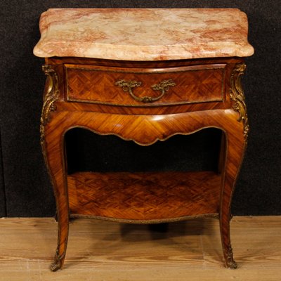 Vintage French Bedside Tables With Marble Tops 1950s Set Of 2 For Vintage French Bedside Tables With Marble Tops 1950s Set Of 2 1