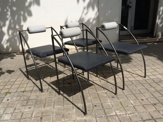 Vintage Postmodern Dining Chairs, Set of 4 for sale at Pamono