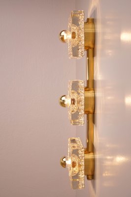 Vintage Messing Glas Wandlampe Von Hillebrand Lighting 1960er