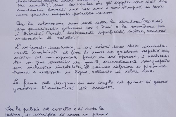 Crystal Brass Gold Chess Set By Antonella Fonda 1980s