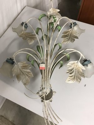 Fer En Florentine Grande Applique Murale Forgé mN80vwOn