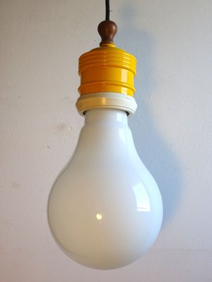 Bulb Shaped Pendant From Metalarte 1970s