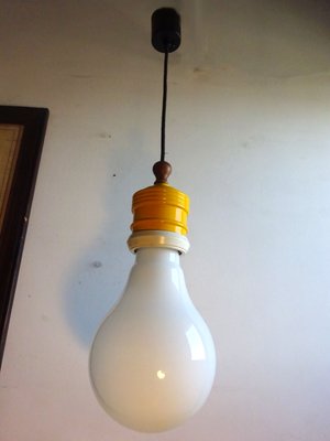 Bulb Shaped Pendant From Metalarte 1970s