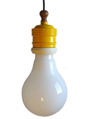 Bulb Shaped Pendant From Metalarte 1970s
