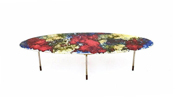 Multicolored Lacquered Ceramic Coffee Table From Stil Keramos 1960s For Sale At Pamono