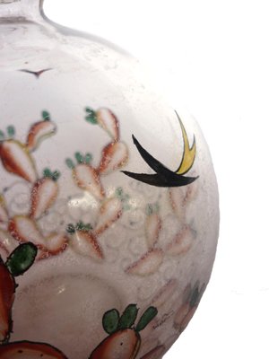 Vaso decorativo Shabby Chic in metallo 21,5 cm con manici