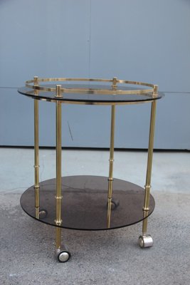 FAMIROSA Tavolino da Bar Vintage Circolare in Metallo 40x70cm Bianco 