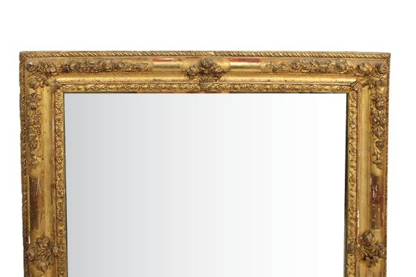 Antique Square Mirror With Carved Corner Rosettes For At Pamono Antique Square Mirror With Carved Corner Rosettes 2