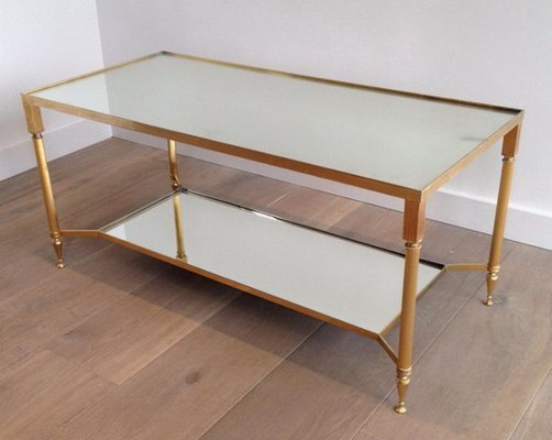 Gilt Metal Coffee Table With Mirrored, Coffee Table Melbourne Mirrored
