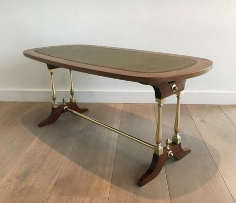 Neoclassical Style Wood Brass And, 1940 Coffee Table Styles