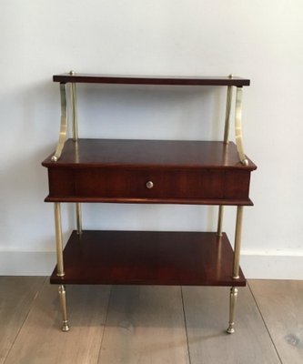 Small Gany And Brass Shelving Unit With A Drawer 1940s For Small Gany And Brass Shelving Unit With A Drawer 1940s 1