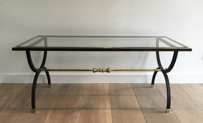 Black and sale brass coffee table