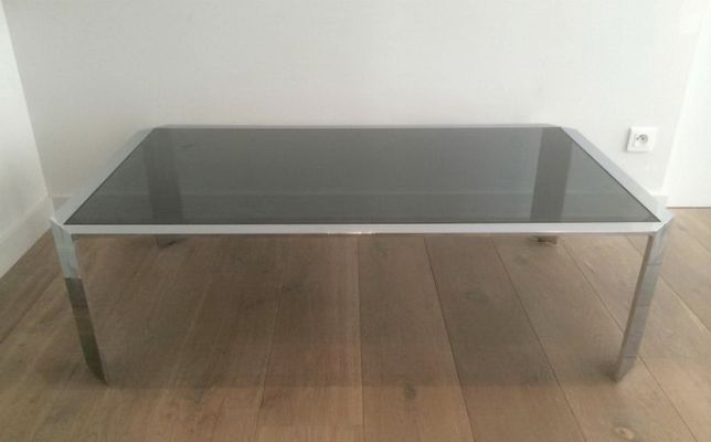 Octagonal Chrome Black Gl Coffee Table 1970s For At Pamono Octagonal Chrome Black Gl Coffee Table