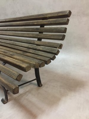 Antique Children S Wood And Metal Garden Bench For Sale At Pamono