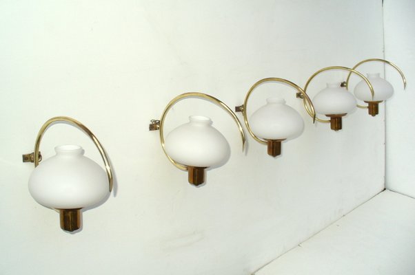 Wall Lights From Stilnovo 1950s Set Of 5 For At Pamono Wall Lights From Stilnovo 1950s Set, 1950s Bathroom Light Fixtures