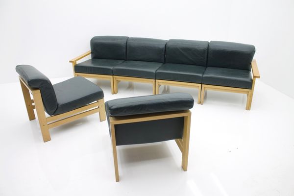 Vintage Modular Leather Sofa For At Pamono Vintage Modular Leather Sofa 1