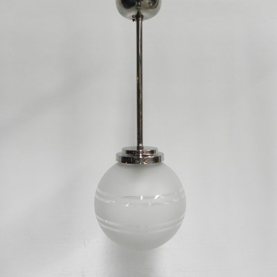 Art Deco Hanging Lamp With Frosted Glass Globe For At Pamono Art Deco Hanging Lamp With Frosted, Glass Globe For Lamp