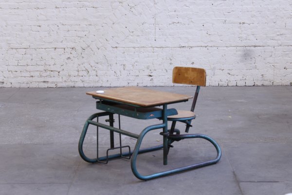Vintage Industrial School Desk 1950s For Sale At Pamono
