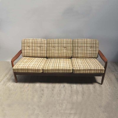 Mid Century 3 Seater Sofa in Teak for sale at Pamono