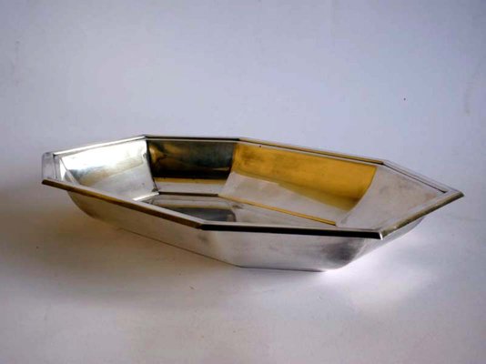 French Silver Tray from Christofle Fleuron, 1950s for sale at Pamono
