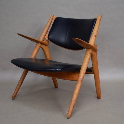 Model CH28 Sawbuck Chair by Hans J. Wegner for Carl Hansen & Søn, 1950s Model CH28 Sawbuck Chair by Hans J. Wegner for Carl Hansen & Søn, 1950s