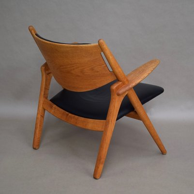 Model CH28 Sawbuck Chair by Hans J. Wegner for Carl Hansen & Søn, 1950s Model CH28 Sawbuck Chair by Hans J. Wegner for Carl Hansen & Søn, 1950s