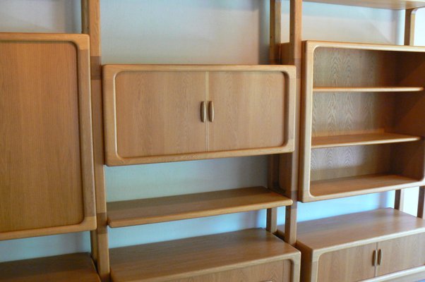 Large Oak Wall Unit With Sliding Doors From Dyrlund 1980s For At Pamono Large Oak Wall Unit With Sliding Doors, Large Wall Storage Units With Doors