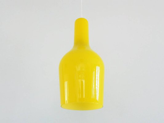 Yellow Glass Pendant Light yellow murano glass pendant lamp from vistosi 1960s 2