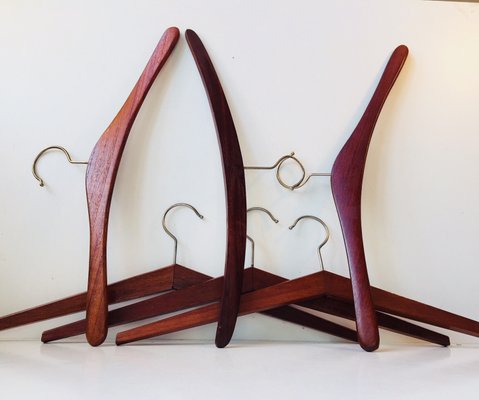 Vintage Danish Teak Coat Hangers, 1960s, Set of 6 for sale at Pamono