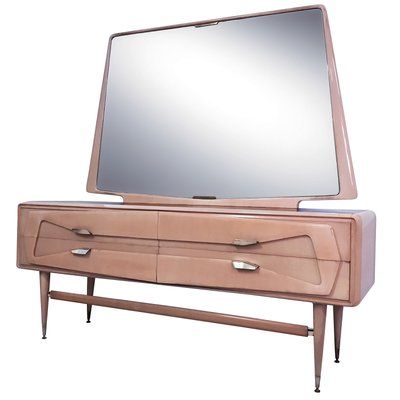Mid Century Italian Maple Dresser With Mirror 1950s For Sale At